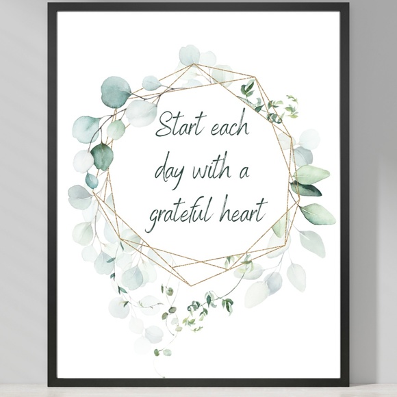 Other - Inspirational Quote Wreath Wall Art Print Unframed